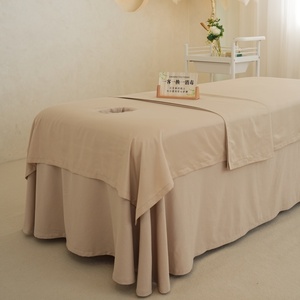 Protecteur de couverture de lit en coton doux pour canapé SPA de <span class=keywords><strong>massage</strong></span> de salon personnalisé avec trou d'haleine pour le visage (bleu) - Product Image 2