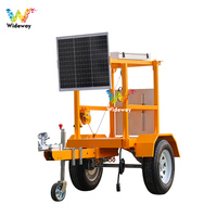 Panneau de signalisation de vitesse solaire radar pliable et portable pour remorque routière