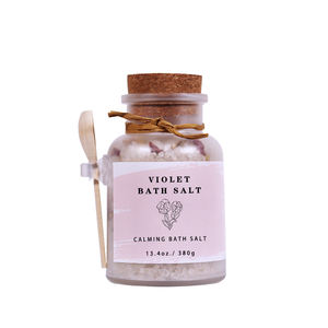 Vente en gros <span class=keywords><strong>de</strong></span> sels <span class=keywords><strong>de</strong></span> bain <span class=keywords><strong>de</strong></span> luxe biologiques aux fleurs <span class=keywords><strong>de</strong></span> cristal, étiquette privée, rose moussante, achat en gros - Product Image 2