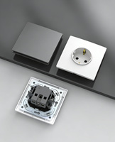 Interruptor de Pared Estándar Europeo con Superficie Táctil, Interruptor Táctil de Doble Polo de 16A con Material de PC para Uso Doméstico