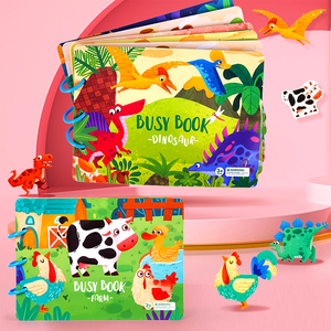 Libro de Rompecabezas de Pegatinas de Dinosaurios Mágicos Personalizado para Bebés, Educativo, Silencioso, con Encuadernación en Espiral y Papel Offset para Niños - Product Image 5