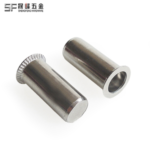 Cấu hình Thấp Lớn splined <span class=keywords><strong>rivet</strong></span> <span class=keywords><strong>Nut</strong></span> M4 M8 M12 đinh tán hạt sản xuất 304 316 không gỉ đinh tán hạt csk tấm kim loại M6 đinh tán hạt - Product Image 1