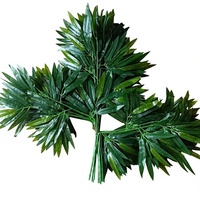 12/20 pièces de feuilles de bambou artificielles, tiges de plantes vertes, branches de feuillage de bambou, feuilles d'arbres artificielles