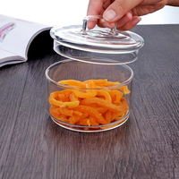 Vente en gros de récipients alimentaires modernes en verre borosilicate de haute qualité, transparents, de 400 ml, avec couvercle, pour la cuisine et les fêtes