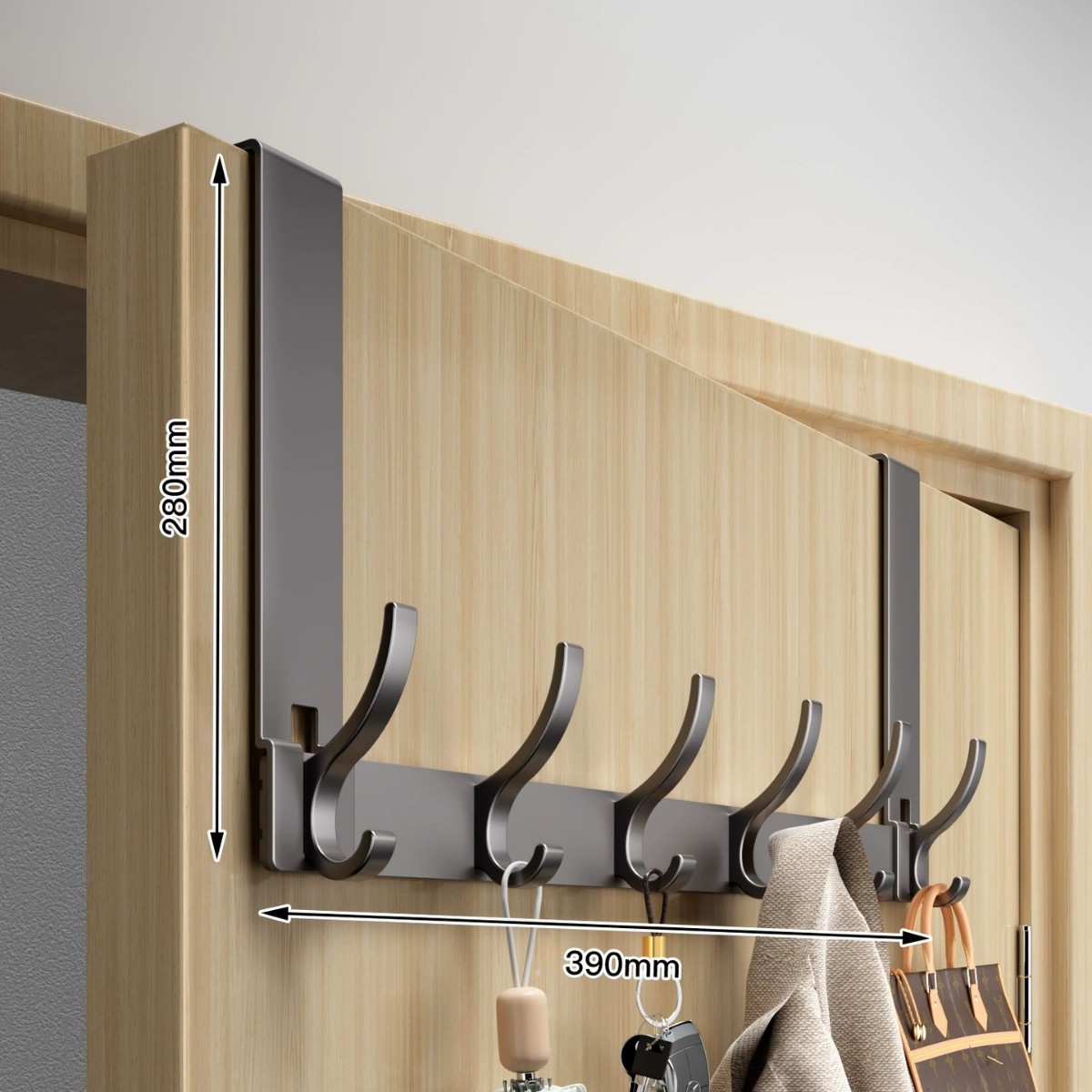 Grigio 28cm 6 ganci