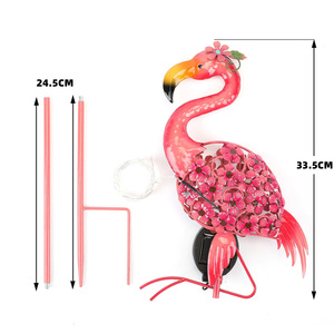 Lámpara Solar de Jardín con Forma de Flamenco, Luz LED Decorativa para Exteriores, Resistente al Agua, Autoportante - Product Image 3