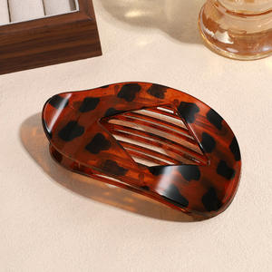 Pince à cheveux bec de canard à forte adhérence, en plastique PC, simple, ovale et plate, accessoire capillaire très vendu - Product Image 5