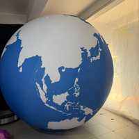 Ballon gonflable en forme de Terre pour soirée en boîte de nuit, planète géante gonflable personnalisée pour l'affichage en café