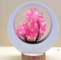 Huaien Bonsai kecil buatan lintas batas untuk penanam Desktop Mini & bunga simulasi & jarum untuk dekorasi rumah kantor-grosir