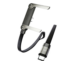 Cable Trenzado Multifuncional Tipo-C de 240W con Carga Rápida y Soporte para Teléfono, Compatible con iPhone 15, 17, Tablets y Dispositivos de Juego