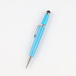 Stylo à bille miniature en métal blanc et noir de luxe pour femme, stylo à bille court et épais, stylo portable avec stylet tactile - Product Image 4