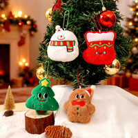 Ornamen Gantung Natal Lucu Grosir, Dekorasi Pohon Natal, Gantungan Tas Pesta, Hadiah Gantungan Kunci Boneka untuk Anak-anak dan Teman