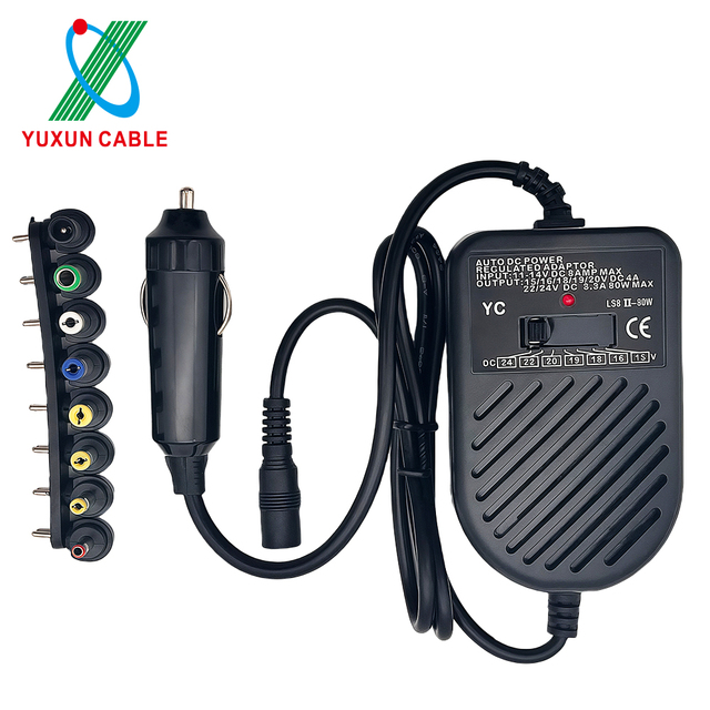 Universal AC DC Notebook Car Laptop Power Supply 12V DC Power Supply Car Charger With 8 Selectable Adapter