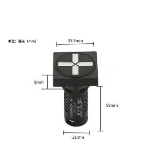AD16-22WF/<span class=keywords><strong>NDG</strong></span> 22mm Rouge Vert Double Couleur Couteau Isolant Détecteur de Défaillance au Sol avec Voyant Lumineux et Buzzer 24V - Product Image 2