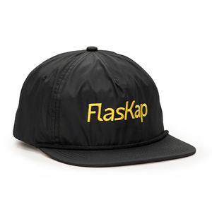 5 Panel Custom Embroidery logo Unstructured Black Snapback Hats Nylon Caps - Product Image 3