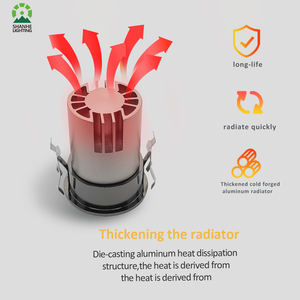 Светодиодный светильник LHWYLED, бестселлер, мягкий теплый белый, 110 лм/Вт, светодиодный светильник, встраиваемый свет, лампа 18 Вт, 20 Вт, черный, белый - Product Image 3