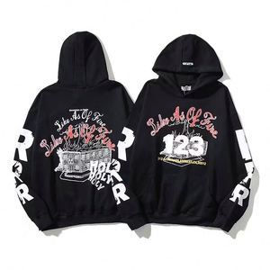 เสื้อมีฮู้ดผ้าคอตตอนรุ่น HIP POP 480Gsm แนวสตรีท HIP POP hoodie แบบลำลองพิมพ์ลายโลโก้ได้ตามต้องการสำหรับผู้ชาย100% - Product Image 1