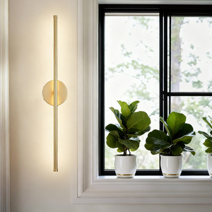 Wall Lamp Led Gold Touch Control Minimalist Design Wall Mounted For Living Room Bedroom <b>Corridor</b> Mirror <b>Light</b> - Product Image 1