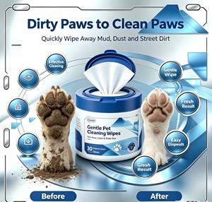 Lingettes humides jetables écologiques pour toilettage d'animaux, non-tissées, bio, 15x18cm, Anhui Chine, service de nettoyage OEM ODM, marque privée, 24 - Product Image 6