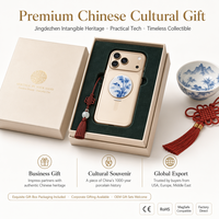 Coque pour iPhone 17 Apple avec support de charge sans fil directe, dos en céramique, caractéristiques culturelles de Jingdezhen.