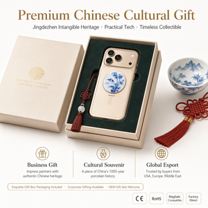 Custodia per <span class=keywords><strong>iPhone</strong></span> 17 Apple con supporto per ricarica wireless diretta, cover posteriore in ceramica, caratteristiche culturali di Jingdezhen. - Product Image 3