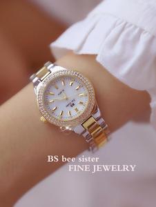 <span class=keywords><strong>Montre</strong></span>-Bracelet de Luxe BS 1258 pour <span class=keywords><strong>Femme</strong></span>, Marque de Prestige, <span class=keywords><strong>Or</strong></span> Élegant, <span class=keywords><strong>Montre</strong></span> en Acier Inoxydable avec Cristaux et Diamants - Product Image 6