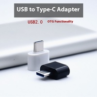 Adaptador OTG de Fábrica, Micro USB C Macho a USB Hembra, Conector Micro USB C Tipo C para Teléfono Inteligente, Teclado, Controlador de Juegos, ABS, Cobre