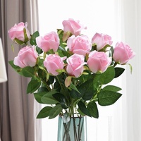 Centres de table en roses blanches artificielles, arrangements floraux de roses éternelles pour mariage, fleurs artificielles, bouquet de mariage en gros