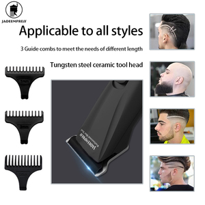 <span class=keywords><strong>Tondeuse</strong></span> à cheveux sans fil 1500 mAh pour hommes, rechargeable, avec poignée en plastique et lame en céramique, pour la barbe et les cheveux, usage domestique - Product Image 2