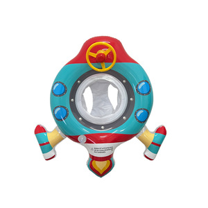 Juguete inflable de agua para niños de PVC ecológico al por mayor, volante, cohete, avión, anillo de natación para bebé - Product Image 1