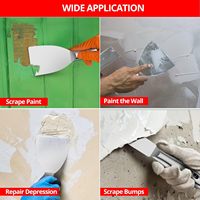 Couteau à mastic industriel en acier inoxydable poli de 8 pouces pour peinture de finition de cloison sèche une pièce humide/sec