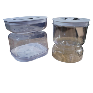 <span class=keywords><strong>Bouteille</strong></span> de stockage de cornichons de cuisine avec fourchette pot de cornichons à séparation sèche et humide pot de cornichons en <span class=keywords><strong>plastique</strong></span> rond en forme de <span class=keywords><strong>sablier</strong></span> - Product Image 4