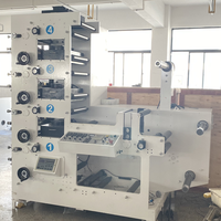 Équipement professionnel d'impression d'étiquettes flexo SR-320-4, 4 couleurs, laminage en rouleau, sacs plastiques, nouveau pack économique, en ligne, 100m/min