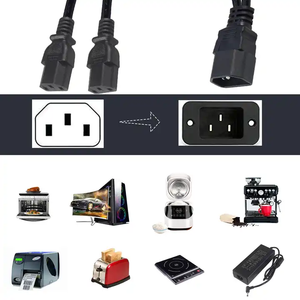 13A 250V H05VV-F 1.0MM2 C14 à C13 Y répartiteur de branche cordon d'alimentation moniteur d'ordinateur TV cordon d'alimentation de remplacement - Product Image 3