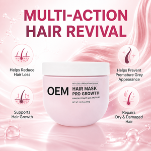 Fabricant de masques capillaires OEM, masques capillaires naturels à base de kératine et de biotine pour la croissance des cheveux, lissage et amélioration de la qualité des cheveux pour femmes - Product Image 2
