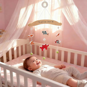 Cloche de lit <span class=keywords><strong>bébé</strong></span> en bois de haute qualité avec sons de poissons pour l'endormissement du <span class=keywords><strong>bébé</strong></span>, Cloche de rêve Océan - Product Image 3