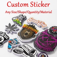 Haute Qualité Premium Vinyle Brillant PVC Holographique Adhésif Autocollant Personnalisé Étanche Découpé Logo Autocollant Étiquettes