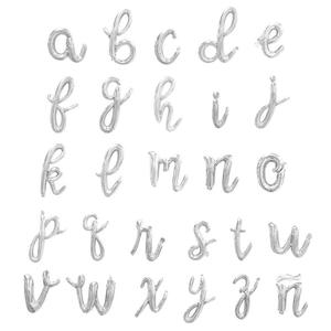 Globos cursivos con letras pequeñas de 18 pulgadas, 1 unidad, globo de papel de helio del alfabeto para decoraciones de fiestas, globo con letras y números Mylar de helio - Product Image 4