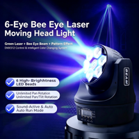 6x15W RGBW Moving Head LED Beam Wash Beleuchtung DMX512 Selbstfahrend Sprachgesteuert Freizeitpark KTV Blitz Dimmbar 6500K Bühnenbeleuchtung