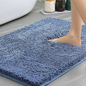 Tapis d'entrée absorbant pour chiens et chats, tapis de porte, entrée, séchage rapide, chenille lavable, caoutchouc, cage, lit, tapis antidérapant pour animaux de compagnie - Product Image 2
