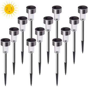 Bon prix LED étanche IP44 Tube d'éclairage solaire extérieur en acier inoxydable ABS lumière de paysage pour jardin