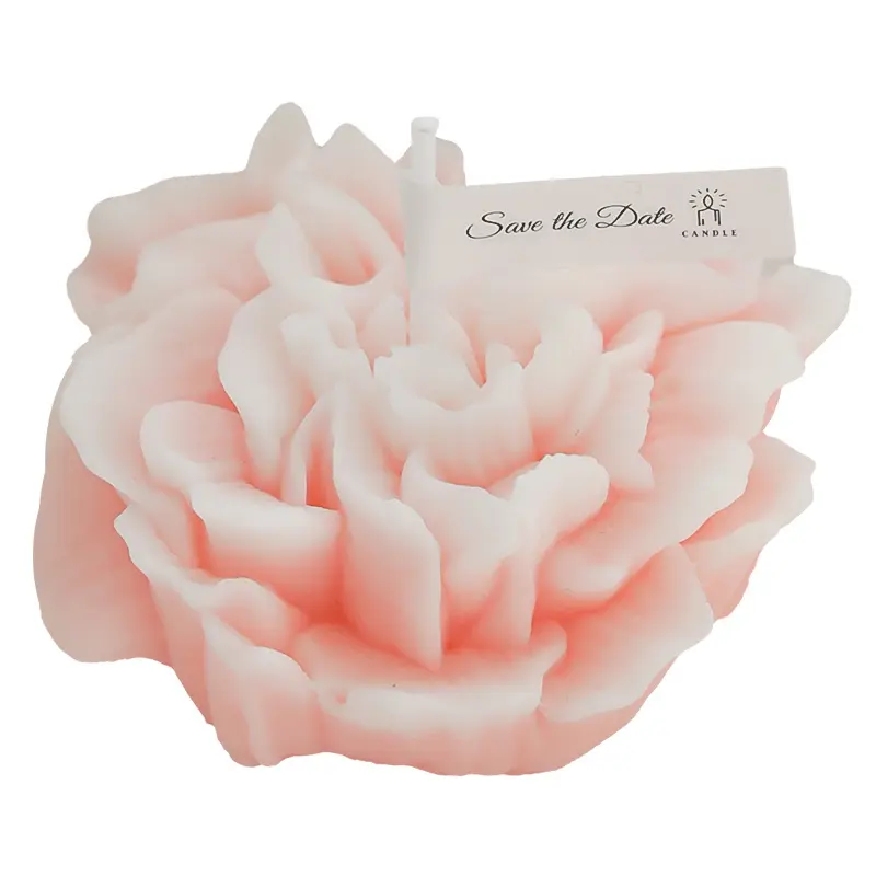 Vela perfumada luxuosa colorida para presente de aniversário das mães em forma de flor de cravo com embalagem de caixa de presente