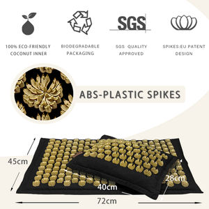 2024 Patent tasarım doğal keten akupressur matı ayak Shakti plastik sivri masaj akupressur matı ve yastık takımı - Product Image 2