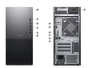 Ordinateur de bureau multifonctionnel pour le jeu XPS 8960, processeur I7-14700/8G*2, 1TB/RTX4060-8G, clavier anglais, en stock chez Dell - Product Image 4