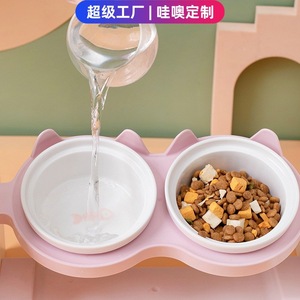 <b>Cat</b> Double Bowl Elevated Adjustable Anti Tipping <b>Feeder</b> For <b>Cats</b> - Product Image 4
