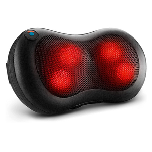 Masseur Shiatsu pour le dos et le cou avec chaleur, coussin de massage pétrissant pour soulager les douleurs musculaires, 8 rouleaux pour un massage plus profond - Product Image 1