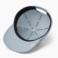 Topi Laser Perforated Tahan Air dengan Logo yang Dapat Disesuaikan, Warna Tertentu, dan Gesper Belakang yang Dapat Diatur, Unisex, untuk Aktivitas Luar Ruangan