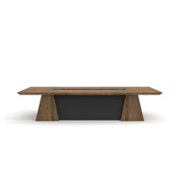 Moderne BIFMA passé 10 personnes table de conférence avec boîte de sortie de câble
