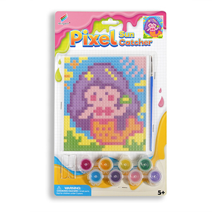 Kit Acchiappasole Pixel Wingart <span class=keywords><strong>Sirena</strong></span> per Bambini, Kit Fai da Te Pittura con Numeri con Colori Acrilici Trasparenti, Regalo Artistico Creativo - Product Image 5