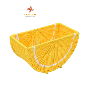 H & T 2025 OEM Dưa Hấu Dệt Giỏ Bánh Mì Hoa Dã Ngoại Handmade Dệt Tùy Chỉnh Rơm Wicker Mây Lưu Trữ Giỏ - Product Image 1